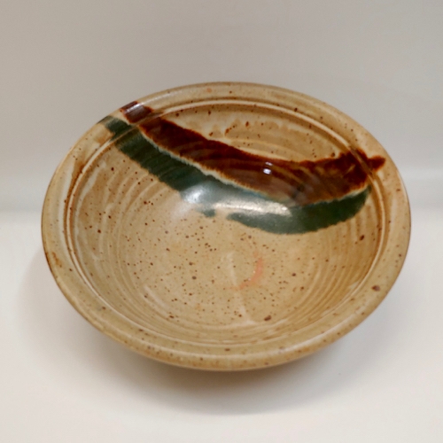 #221167 Bowl Tan/Turquoise/Brn $18 at Hunter Wolff Gallery